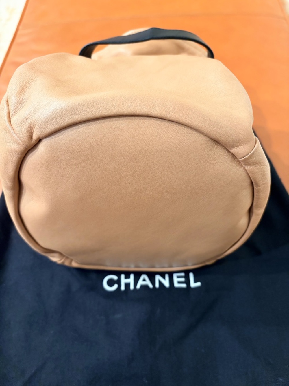 CHANEL Lambskin Leather Mini Drawstring Bag with Black Trim - Picture 5 of 9